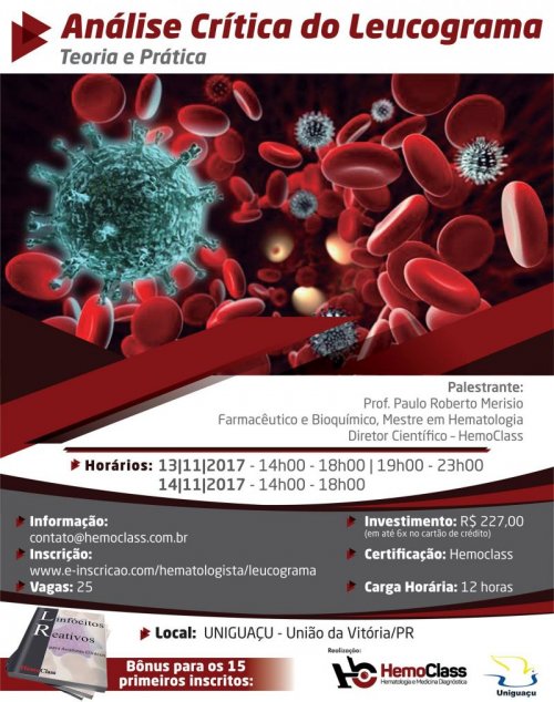 Curso Anlise Crtica do Leucograma em Unio da Vitria